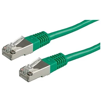 Immagine di Roline 21.15.0383 RJ45 cavo di rete, patch CAT 5e S/FTP 0.50 m Verde doppia schermatura, contatti connettore dorati 1 pz.