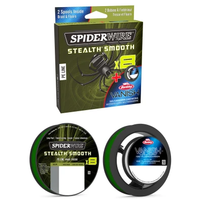 Immagine di SpiderWire Stealth Smooth 8 and Berkley FC Duo Spool 0,19mm &amp; 0,45mm Trecciato