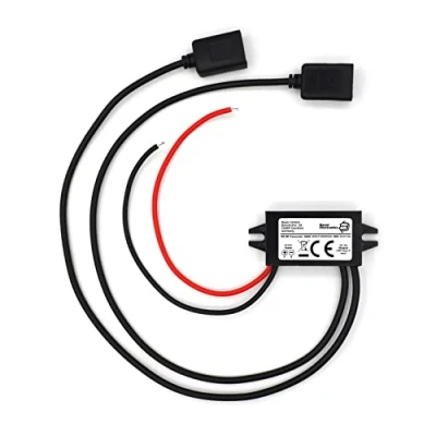 Immagine di Bauer Electronics DC 8V 32V a 5V Convertitore 12 V 5 doppia USB 3A 15W Tensione Trasformatore Alimentatore Regulatore Raddrizzatore Converter 24 Riduttore Step down Buck
