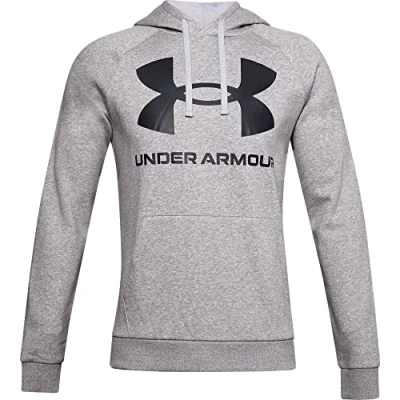 Immagine di Under Armour Rival BIG HD Felpa con cappuccio, Uomo, Taglia: XL, Mod gray light heather