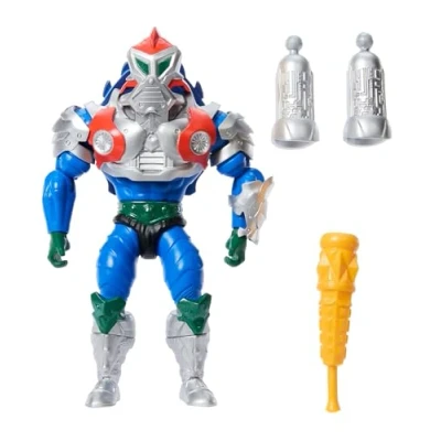 Immagine di Masters of the Universe Origins Mekaneck Turtles Grayskull, action figure snodata con accessori, crossover Reptile Wars tra MOTU e Tartarughe Ninja, giocattolo per bambini, 6+ anni, JBN00