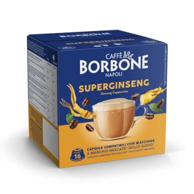 Immagine di Caffè Borbone SuperGinseng al Ginseng 64 Capsule (4 Confezioni da 16) Compatibili con le Macchine Nescafè* Dolce Gusto*