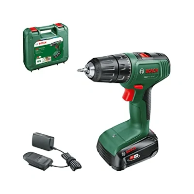 Immagine di Bosch Home and Garden EasyDrill 18V 40 06039D8004 Trapano Avvitatore a batteria, batteria 18 V 2.0 Ah Li Ion incl. ricaricabile,
