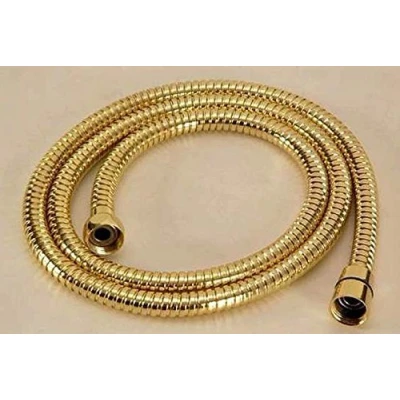 Immagine di Tubo per doccia flessibile in acciaio inox colore oro 1,70 m