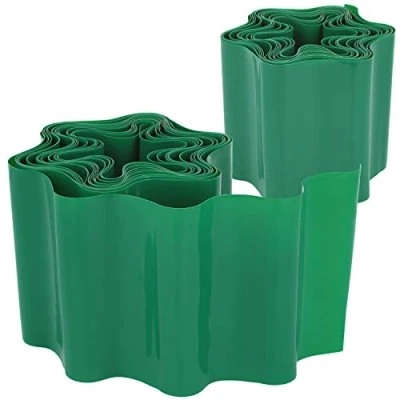 Immagine di com four® 2X Bordo per Prato 10 x 600 cm in plastica Flessibile Prato, aiuola o Come falciare Erba, Lunghezza Regolabile Individualmente Letto