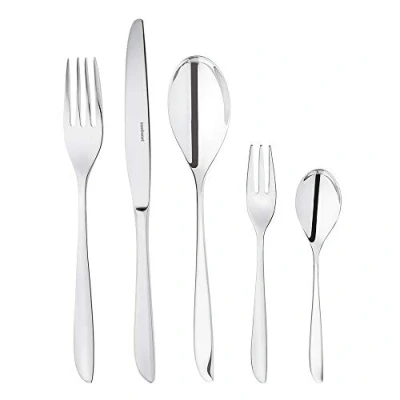 Immagine di Sambonet Leaf Set di Posate Besteck, Acciaio Inossidabile, Grigio, 12 persone 60 Pezzi