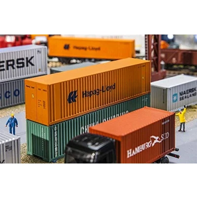 Immagine di Faller Fa 180841 40 Hi Cube Container Hapag Lloyd, Accessori per modellismo di ferrovia