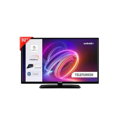 Immagine di TELEFUNKEN Smart TV 32&quot; HD Ready TE32553G54V4DAZ, LED 32 Pollici con Google Assistant Integrato, Compatibile Home, Digitale DVB T2, Dolby Vision HDR10, Android TV, Audio