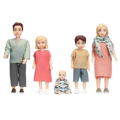 Immagine di LUNDBY Set di bambole etniche per bambini, bambini dai 3 ai 1:18 Mobili e accessori in plastica