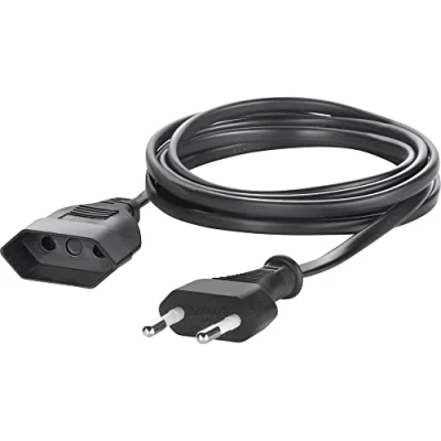 Immagine di Basetech BT 1898918 Alimentazione Prolunga Nero 5.00 m H03VVH2 F 2X 0,75 mm²
