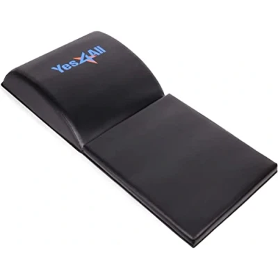 Immagine di Yes4All Tappetino per esercizi addominali 6CLE con cuscinetto protettivo coccige, cuneo addominale supporto allenamento addominale, seduti protezione coccige (nero)