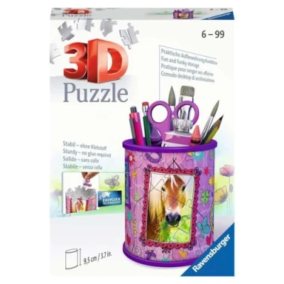Immagine di Ravensburger 3D Puzzle 11175 Utensilo Pferde 54 Teile Stiftehalter für Tier Fans ab 6 Jahren, Schreibtisch Organizer Kinder: Erlebe Puzzeln in der 3. Dimension