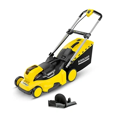Immagine di Kärcher Rasaerba Elettrico 36 V LMO 46, Larghezza di Taglio 46 cm, Altezza 20 70 mm, Raccoglierba 55 l, Utilizzabile con Batteria da Esclusa, Capacità max 325 650 m²