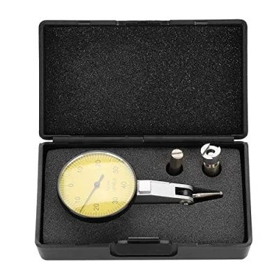 Immagine di Taidda Indicatore di test del quadrante, quadrante della leva precisione 0,01mm Kit strumento misuratore calibro con custodia grigia