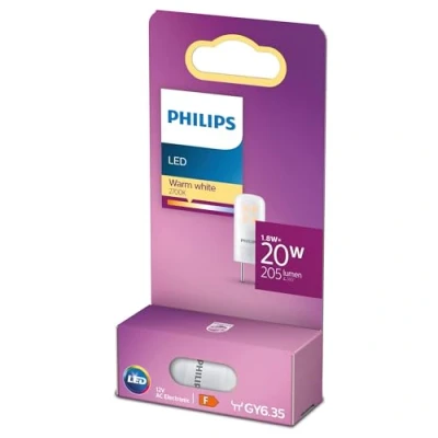 Immagine di Philips Lighting 76791400 LED (monocolore) ERP F (A G) GY6.35 Attacco ad innesto 1.8 W = 20 Bianco caldo (Ø x L) 1.3 cm 3.5 1 pz.