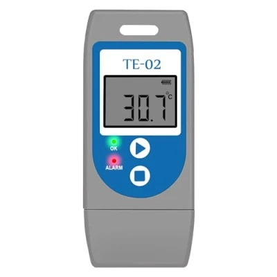 Immagine di ThermElc TE 02 temperatura Logger per un monitoraggio accurato e conforme della temperatura. Monitorare i dati nel frigorifero di laboratorio magazzino frigorifero. Rapporti