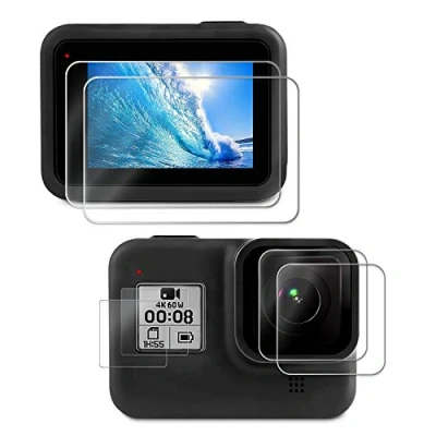 Immagine di Kuptone Pellicola Salvaschermo per GoPro Hero 8 Black, Proteggi Schermo in Vetro Temperato Ultra trasparente Accessorio Lente