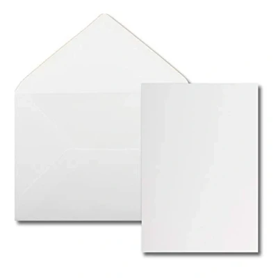 Immagine di Kim Kranholdt GmbH set di biglietti DIN A5/ C5, con buste, colori vivaci 25 Karten Sets 10 bianco cristallo