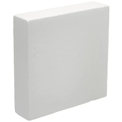 Immagine di Decora 0174027 Basi quadrate in polistirolo ideali per esercitazioni e realizzare torte a piani dall&#039;aspetto perfetto, Dim. 30 X H 7,5 CM