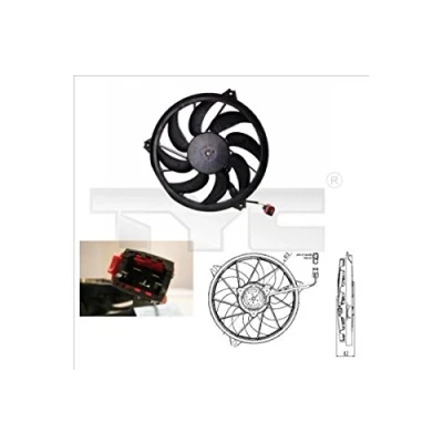 Immagine di TYC 826 0004 ventola radiatore per veicoli con sistema CAN Bus 390 210/290 senza telaio PEUGEOT: 206 Hatchback, 206+ Hatchback