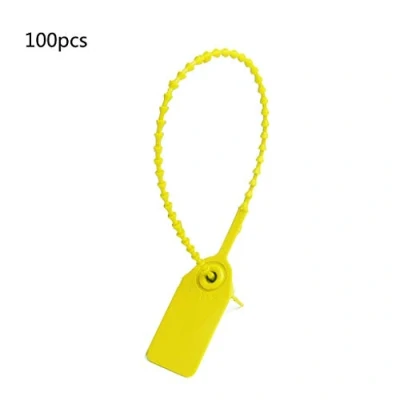 Immagine di Shenxay Etichette di Sicurezza autobloccanti in plastica per Etichette, numerate, monouso, 100 Pezzi Giallo