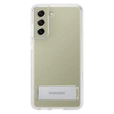 Immagine di Samsung Clear Standing Cover Custodia Trasparente con cavalletto posizionabile per Galaxy S21 FE 5G