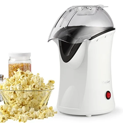 Immagine di Macchina per Popcorn, 1200W Retro Popcorn Compatta ad aria calda senza grassi,include Misurino e Coperchio Rimovibile,Bianco