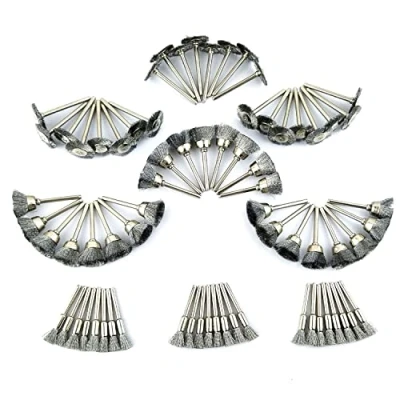 Immagine di Merryland Spazzola Metallica in Acciaio per Lucidare Dremel 72pcs, Circolare a Tazza Pennello 24pcs ogni, Mini Utensil Rotante Accessori Elettrici DIY, RMTA072C1