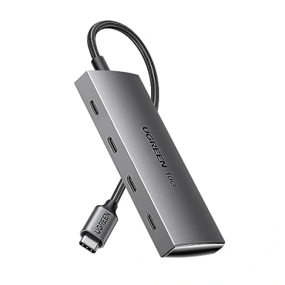 Immagine di UGREEN 10Gbps Hub USB C 3.2 Gen 2 Adattatore a 4 Porte Dongle Type Dock Station Compatibile con iPhone 16 Plus Pro Max, MacBook Air M3 M2 M1, iPad Air, Galaxy S24 Ultra