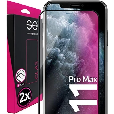 Immagine di smart engineered 3D Vetro Temperato 9H per Apple iPhone 11 Pro Max [2 pezzi protettivo 9H, Applicatore installazione, Copertura Completa