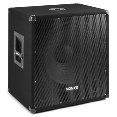 Immagine di Vonyx SMWBA18 Subwoofer Attivo da 18&quot;(46 cm) PA, 1000 W max, 500 Watt, 2 Amplificatori Full Range 250 W, Bluetooth, Lettore Multimediale MP3, Porta USB/SD, Incl Telecomando