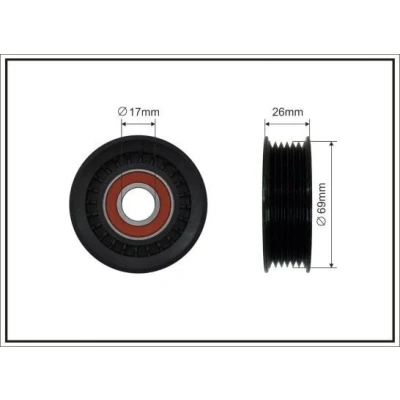 Immagine di CAFFARO 338 00 Rullo Tendicinghia MAZDA: 5, 3 Hatchback, FIAT: Doblo I Cargo