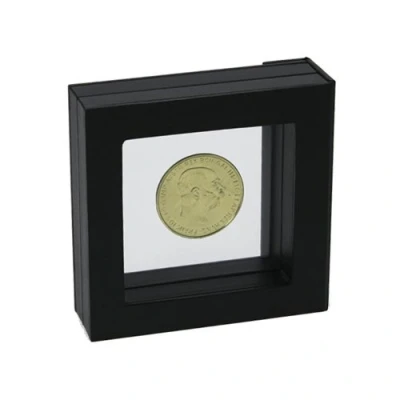 Immagine di SAFE 4504 cornice 3D nera 10x10 cm trasparente fronte retro porta monete da collezione quadro per maglia calcio