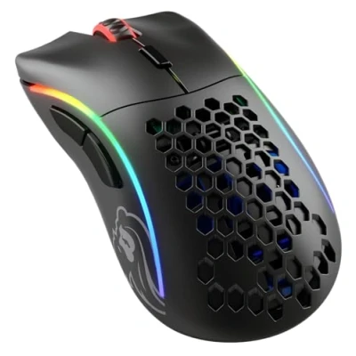 Immagine di Glorious gaming Model D wireless Mouse da senza fili Superleggero 69 g, 2,4 GHz lag, fino a 71 ore di batteria, RGB, sens. BAMF, ergon., 6 tasti Nero opaco