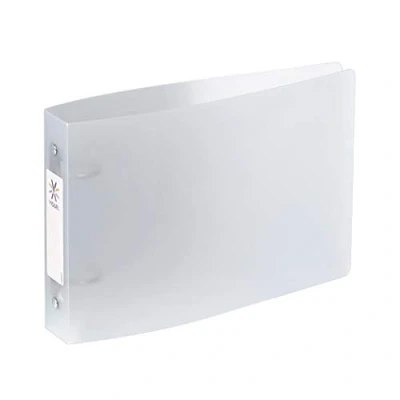 Immagine di VIQUEL Raccoglitore a spine PROPYSOFT 25 x 16,5 cm Etichetta fetta Plastica morbida 2 anelli Capacità 100 Bristol Origine Francia Trasparente