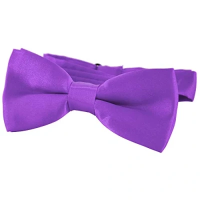 Immagine di DonDon Papillon bambino e Ragazzo Ragazzi annodato regolabile 9 x 4,5 cm effetto seta lucido lilla