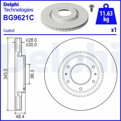 Immagine di Discofreno DELPHI BG9621C