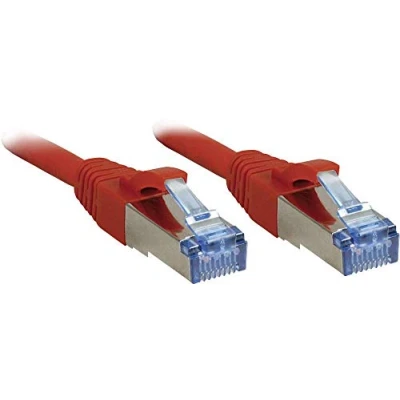 Immagine di LINDY 47162 RJ45 cavo di rete, patch CAT 6A S/FTP 1.00 m Rosso con protezione 1 pz.
