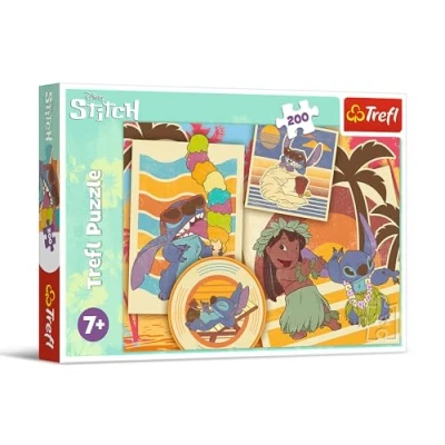 Immagine di Trefl Lilo &amp; Stitch, Il Mondo Musicale di Lilo&amp;Stitch 200 Pezzi Puzzle Colorato con gli Eroi della Fiaba, Intrattenimento Creativo, Gioco per Bambini a Partire dai 7 anni, Multicolore, 13304