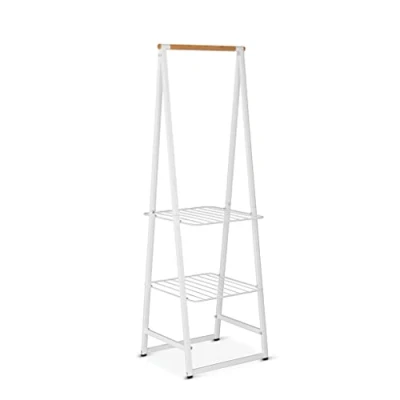 Immagine di Brabantia Organizer Appendiabiti Linn Spazio per Appendere Ripiani Multifunzionale Stabile e robusto Fino a 16 Unità Aerare o Asciugare Gli Abiti White Piccolo