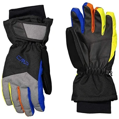 Immagine di CMP, Guanti da sci in twill per bambini, Nero Royal Limeade, 4