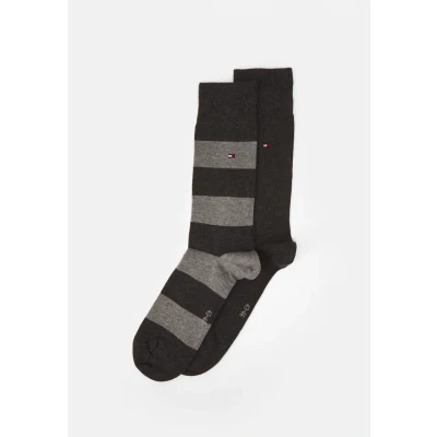 Immagine di Tommy Hilfiger MEN Rugby SOCK 2 PACK Calze, Uomo, Taglia: 43 46, Anthracite/grey