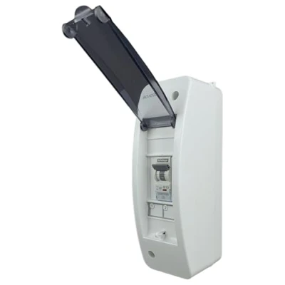 Immagine di RoadEu Interruttore di protezione linea, distributore corrente B10A 1P 230V interruttore, scatola fusibili, a parete