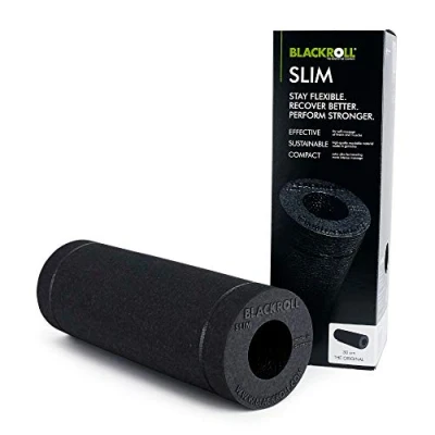 Immagine di BLACKROLL® SLIM fascia roller l&#039;originale (durezza media) il sottile rullo automassaggiante per la in nero