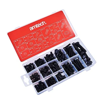 Immagine di Am Tech S6230 240pz Set di Dadi E BULLONI METRICI, Rosso Nero Argento