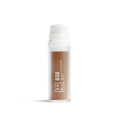 Immagine di 3INA MAKEUP The 3 in 1 Foundation 658 Sabbia Fondotinta con Sottotono Neutro Primer Correttore e Coprente Professionale SPF 15 Vitamina C Vegan Cruelty Free