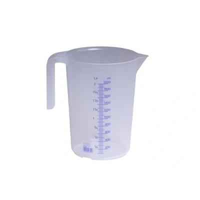Immagine di hünersdorff Caraffa graduata da 2.000 ml, PP, 2 scale Manico aperto, trasparente, impilabile
