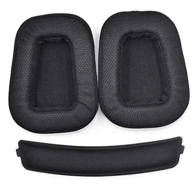 Immagine di defean G933 G935 Cuscinetti auricolari e archetto di ricambio compatibili con cuffie Logitech G633 / G 933 935 633 Artemis (cuscinetti in tessuto + fascia)