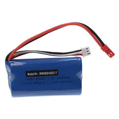 Immagine di vhbw batteria con BEC compatibile Rayline Helikopter MJX F645 F 45 modellismo (1500mAh, 7,4V, Li Ion, 69 x 38 18 mm)