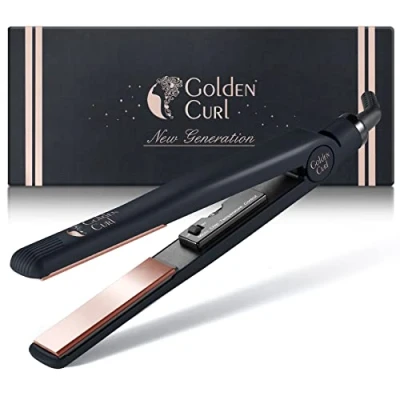 Immagine di Golden Curl Ferro Lisciante per capelli GL829 Rivestita in Tormalina, Piastra e arricciacapelli 2 1, non danneggia i capelli, con un design unico regolazione della temperatura